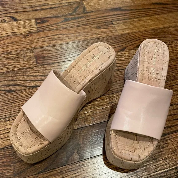 Madden Girl Pink Wedge Sandals - Picture 2 of 7